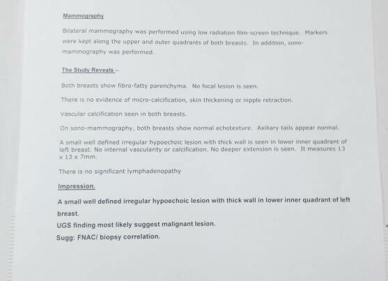 Breast Cancer Diagnosis And Management