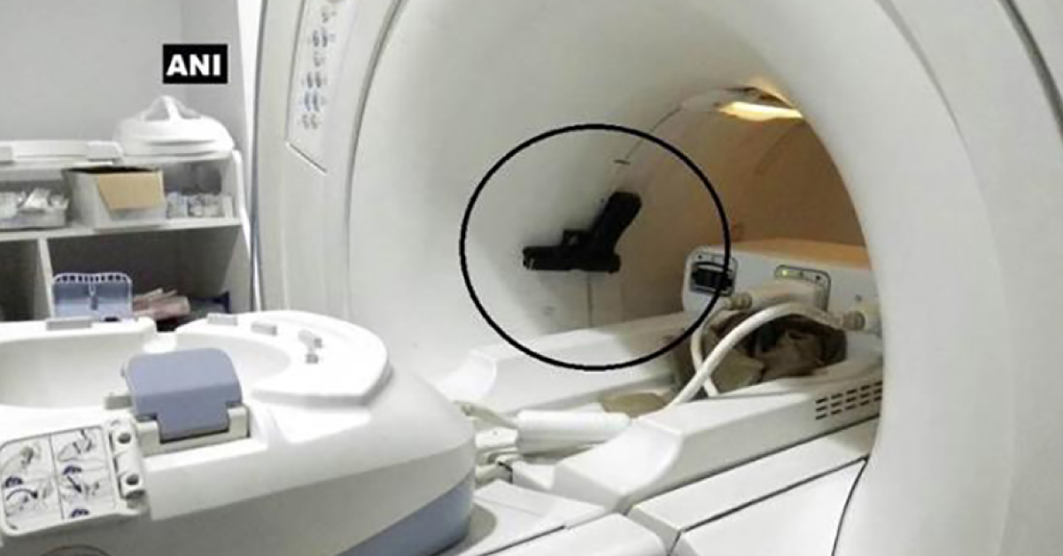 Severe Casualty Entering MRI Room With Metallic Things