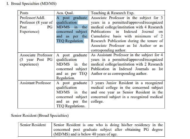 The Criterion For Selecting Proficient Medical Teacher