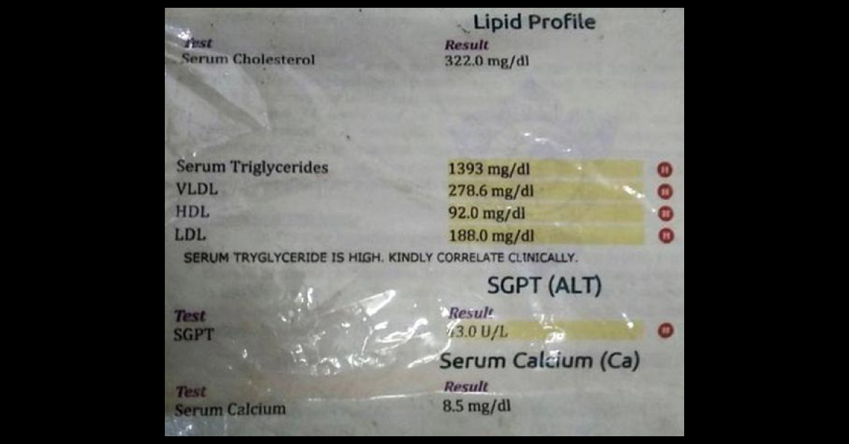 Reason For High Lipid Levels?
