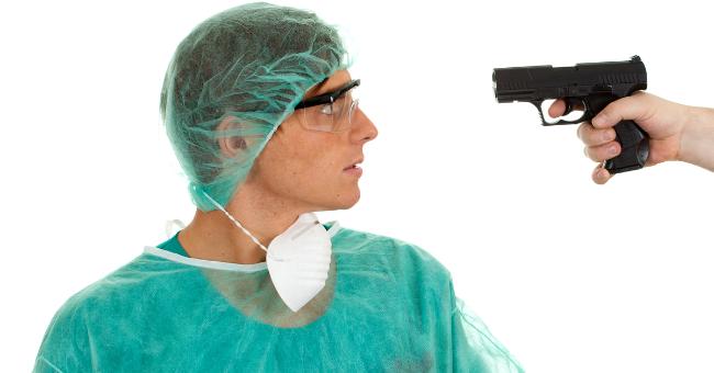 Demand Of Treatment At Gunpoint