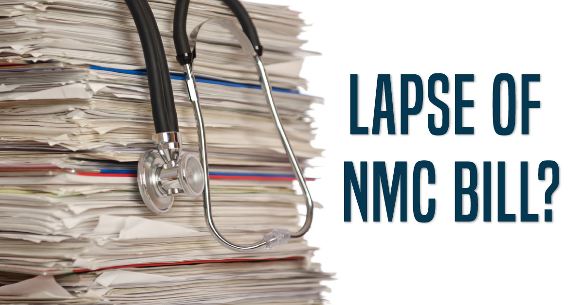“NMC Bill Likely to Lapse” says IMA National President