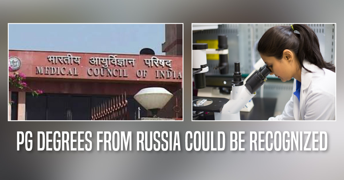 MCI-BOG: Russian PG Medical Degree To Be Effective In India