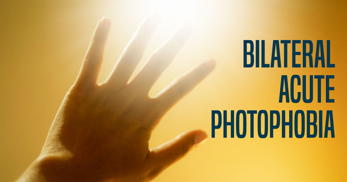 "Please Shut Off the Lights, it Hurts!" – What's Your Diagnosis for This Patient?