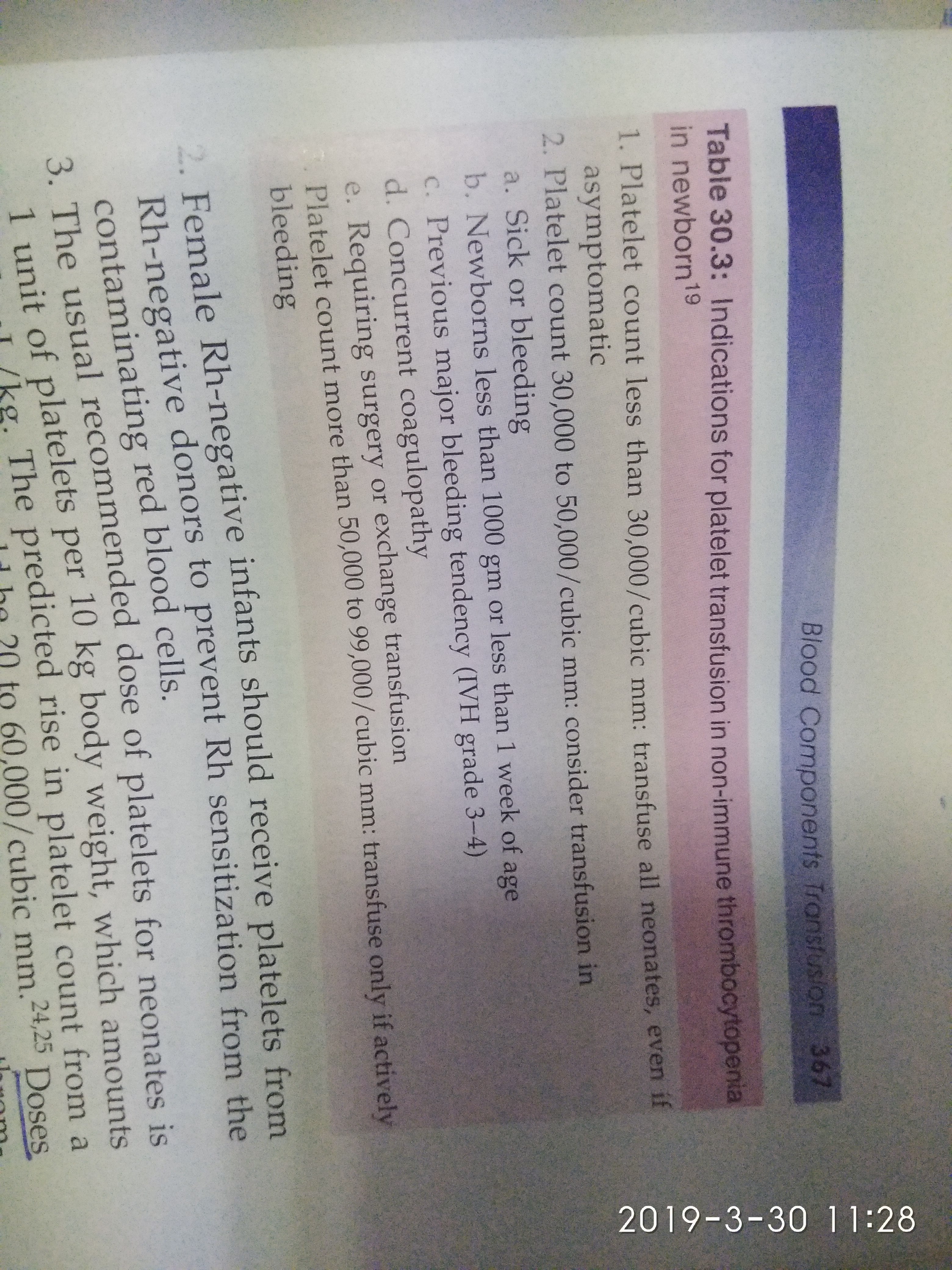 Platelets Transfusion In Preterm Neonate