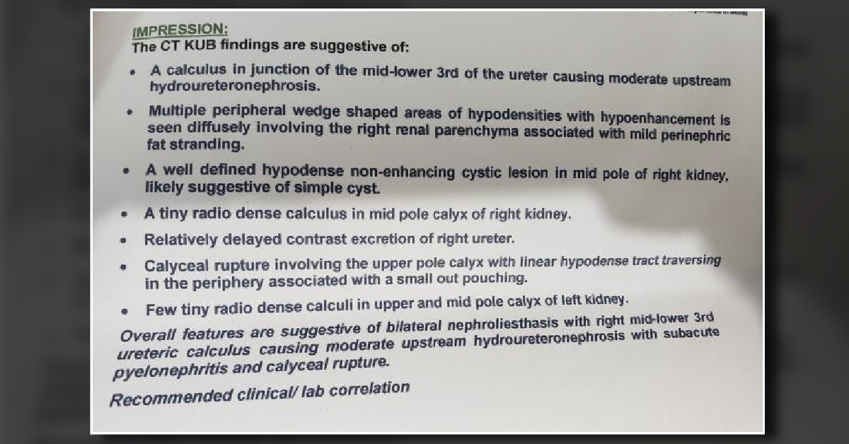 All Kind Of Pathology In One Kidney, How To Treat?