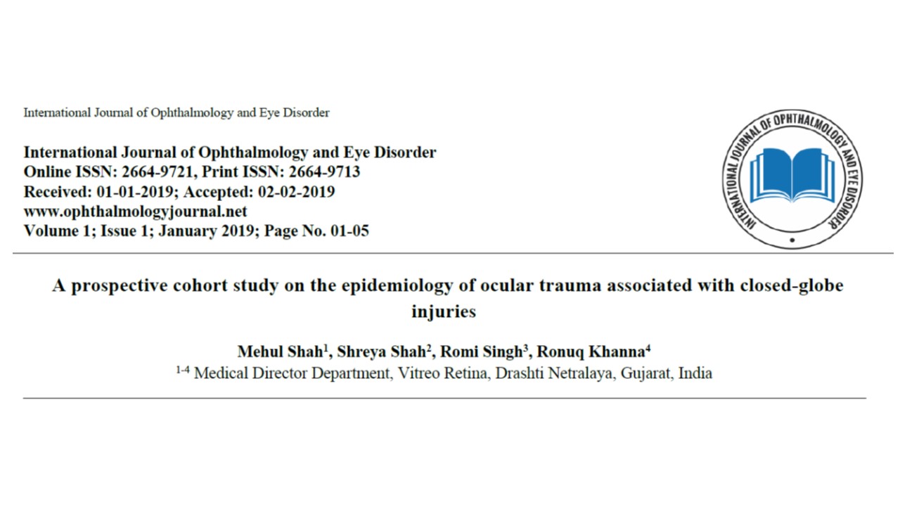 A Prospective Cohort Study on The Epidemiology of Ocular Trauma Associated with Closed-Globe Injuries