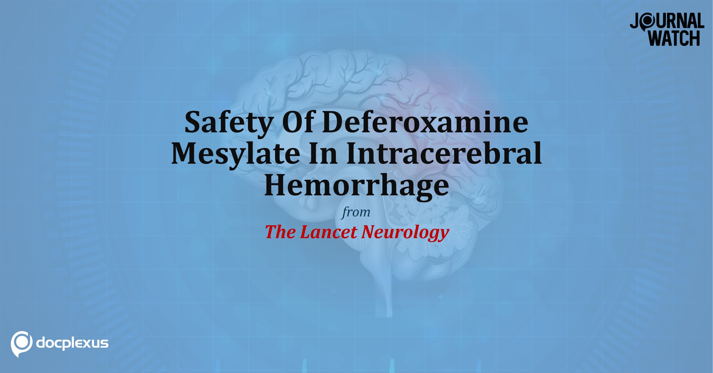 The i-DEF Trial Of Deferoxamine Mesylate For Intracerebral Hemorrhage