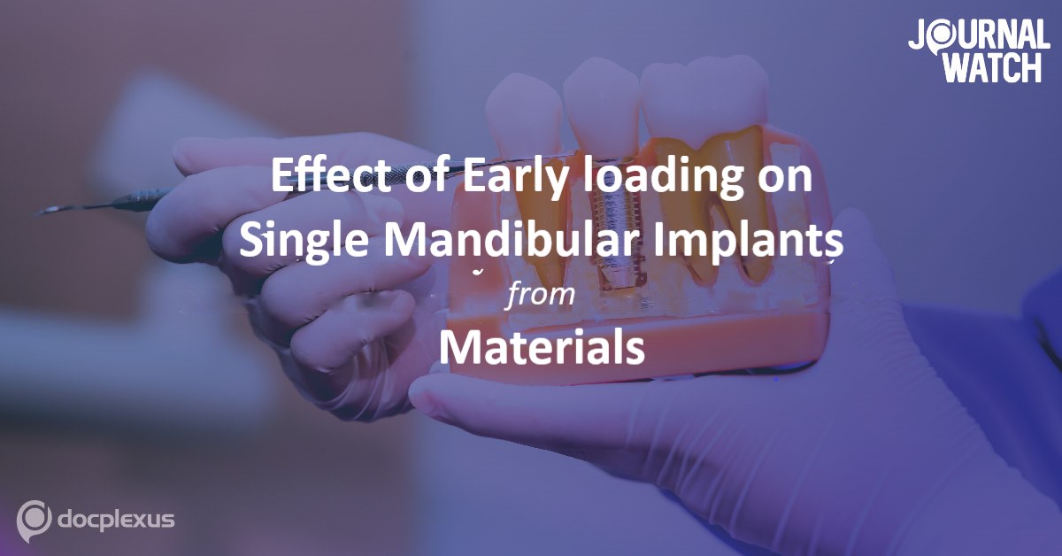 Early Loading of Mandibular Molar Implants
