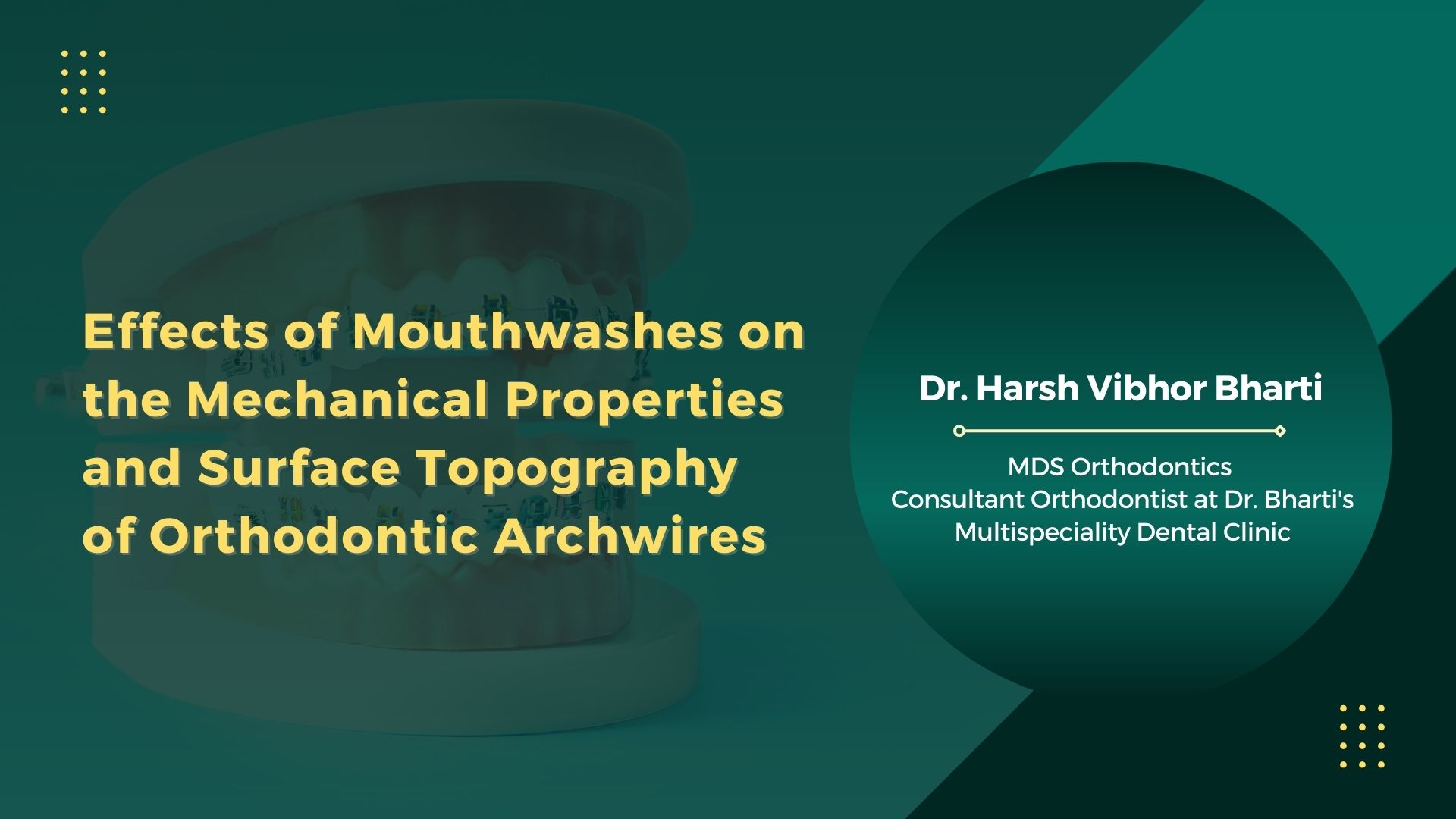The Impact of Mouthwashes on Orthodontic Archwire Mechanical Properties and Surface Topography