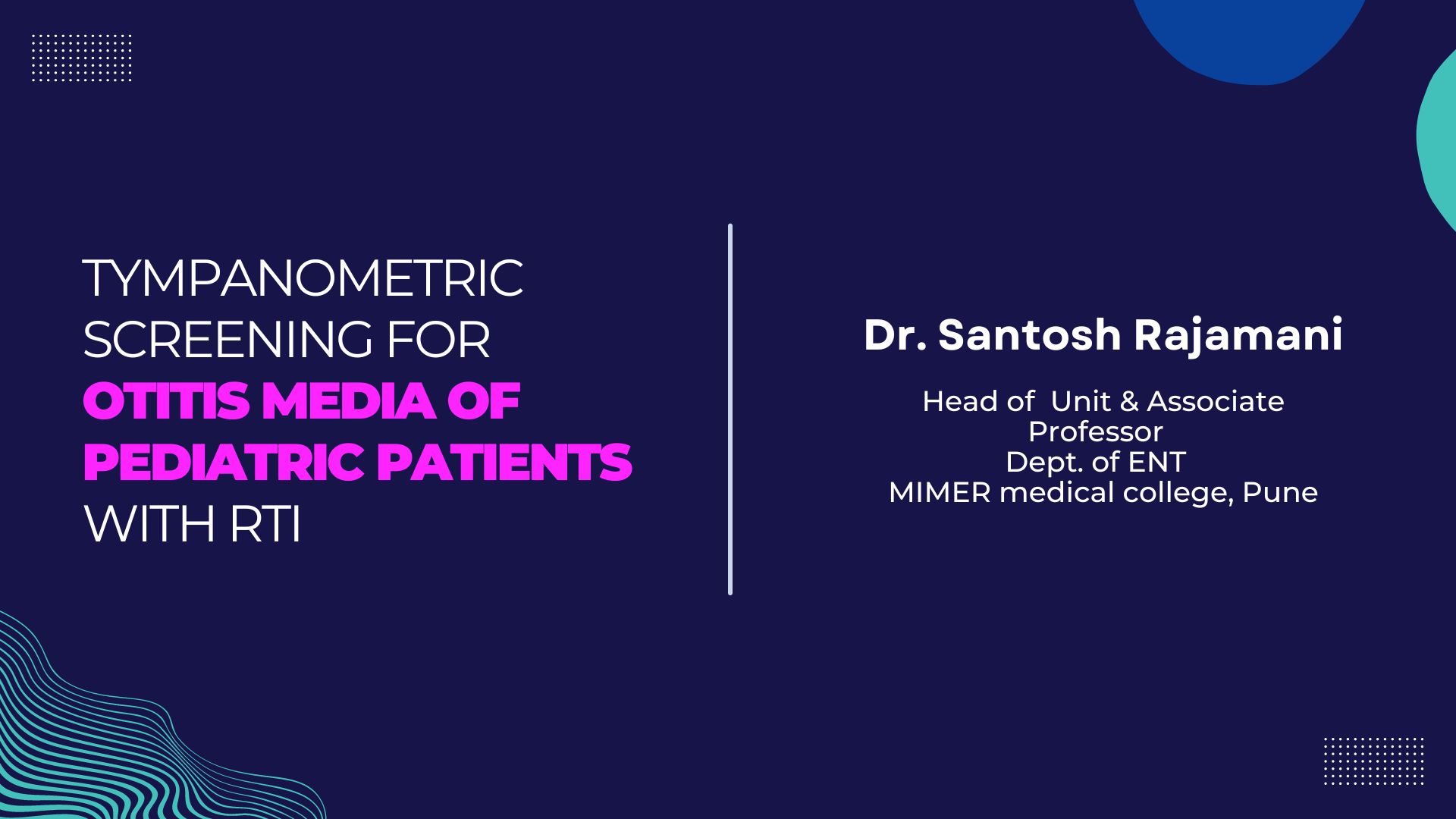 Tympanometric Screening for Otitis Media of Pediatric Patients With RTI in Rural Setting