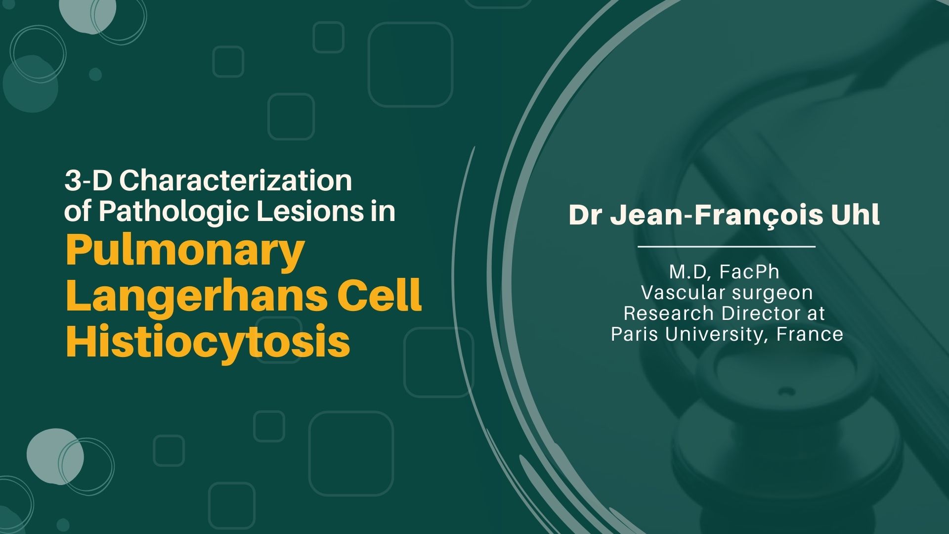 Three-Dimensional Characterization of Pathologic Lesions in Pulmonary Langerhans Cell Histiocytosis