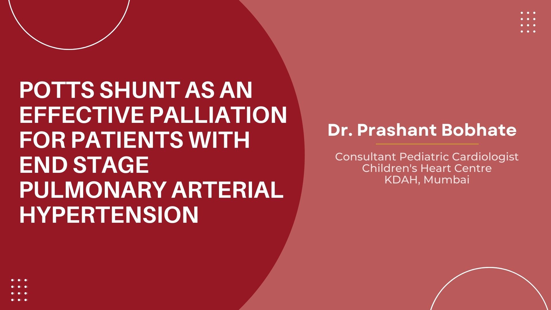 Potts Shunt As An Effective Palliation For Patients With End Stage Pulmonary Arterial Hypertension