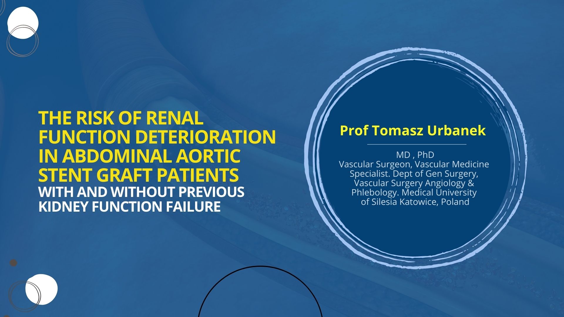 The Risk of Renal Function Deterioration in Abdominal Aortic Stent Graft Patients with and without Previous Kidney Function Failure