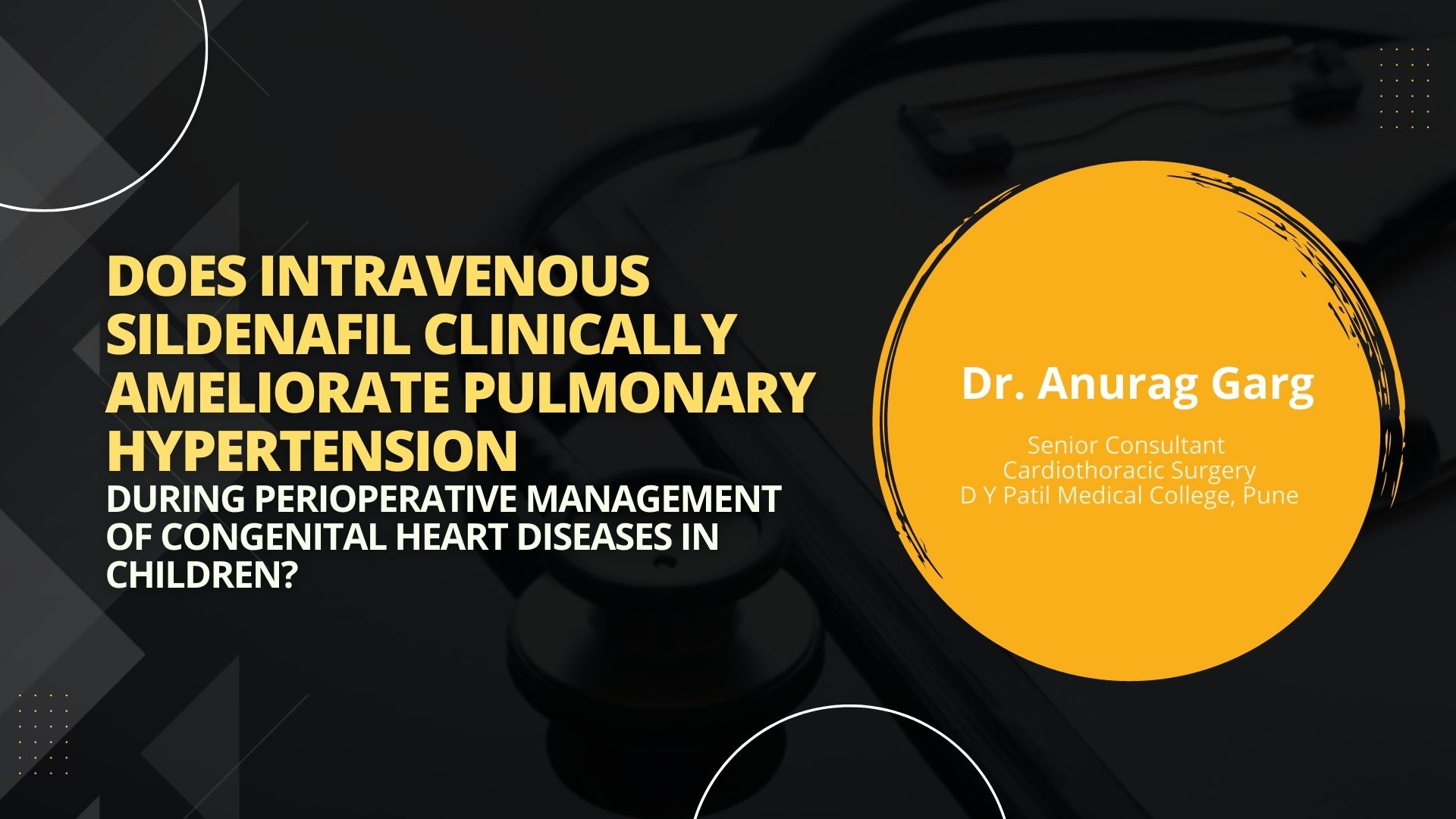 Does Intravenous Sildenafil Clinically Ameliorate Pulmonary Hypertension during Perioperative Management of Congenital Heart Diseases in Children?