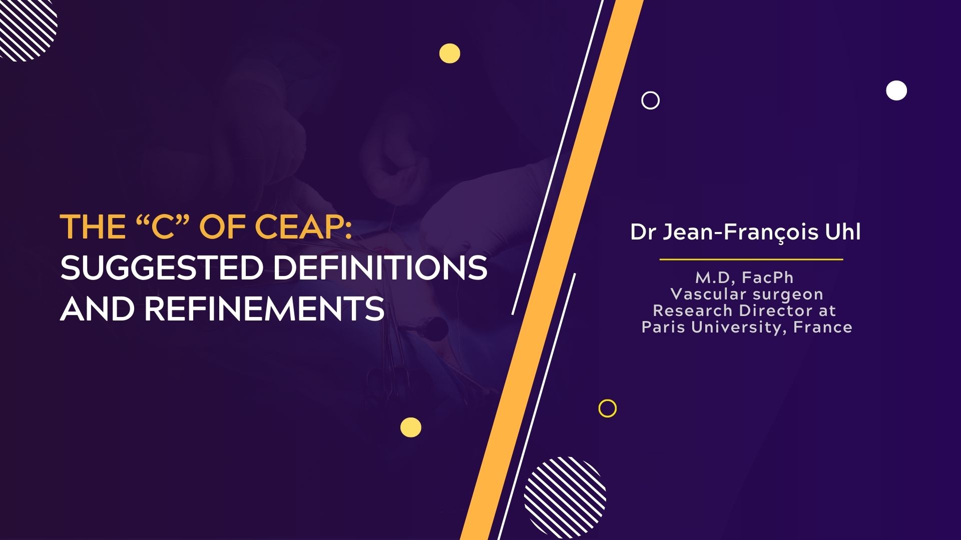 The “C” of CEAP : Suggested Definitions and Refinements