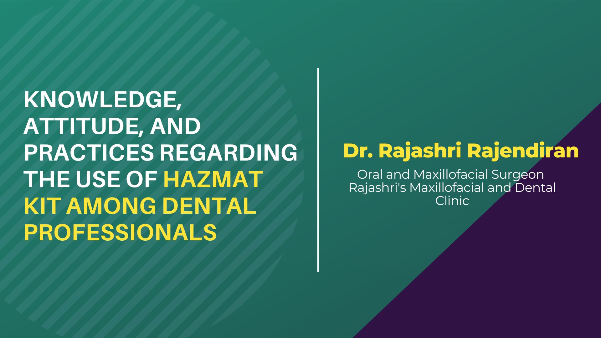 Knowledge, Attitude And Practices Regarding The Use Of Hazmat Kit Among Dental Professionals
