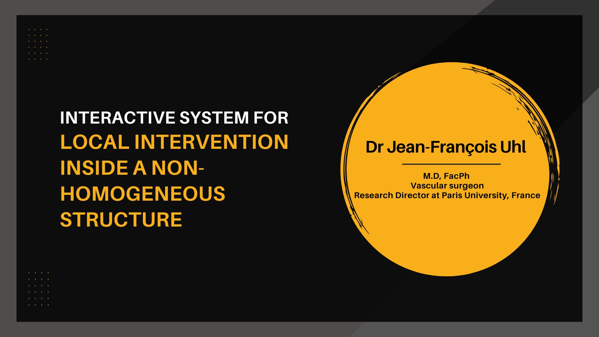 Interactive System for Local Intervention Inside a Non-homogeneous Structure