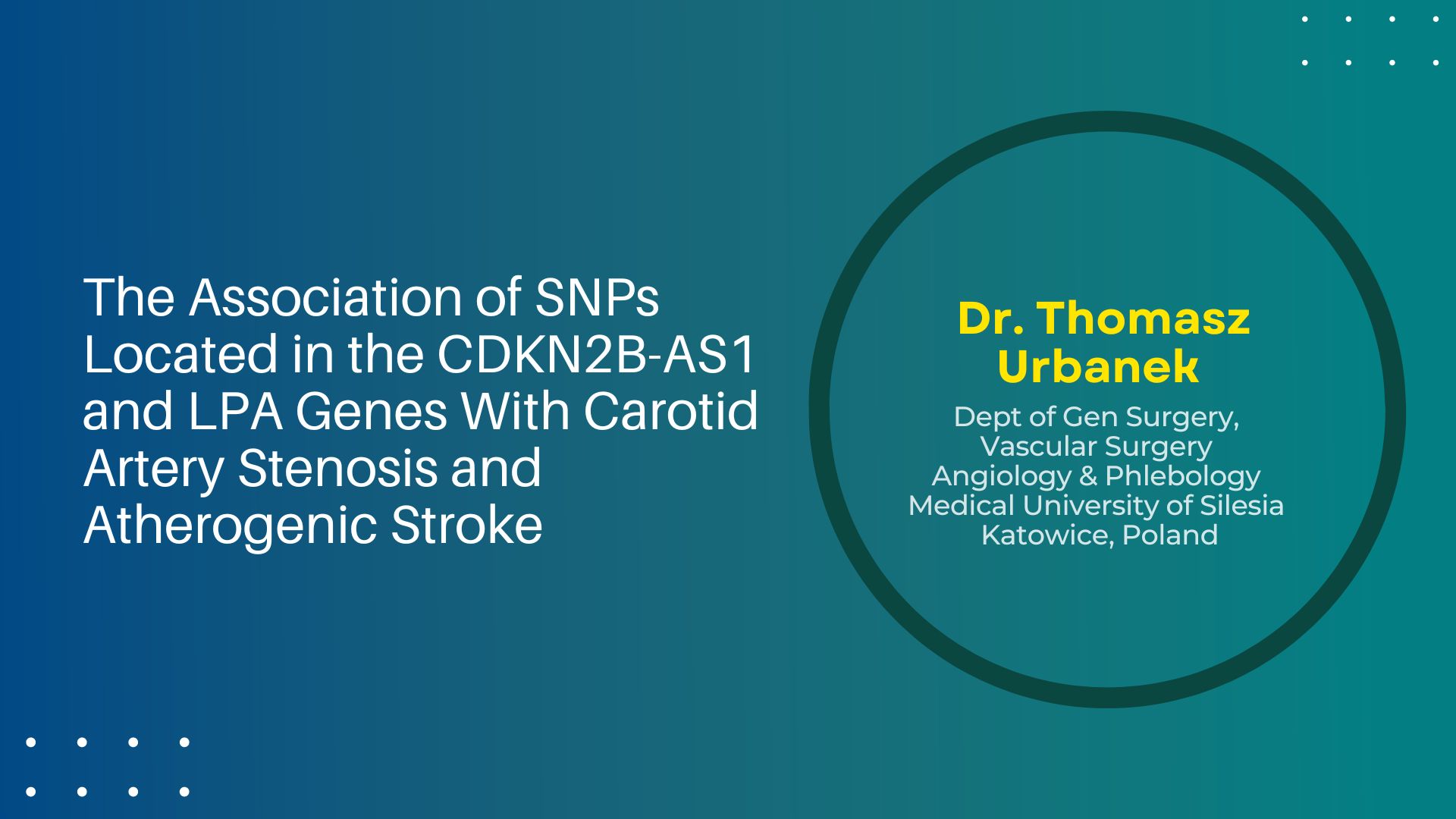 The Association of SNPs Located in the CDKN2B-AS1 and LPA Genes With Carotid Artery Stenosis and Atherogenic Stroke