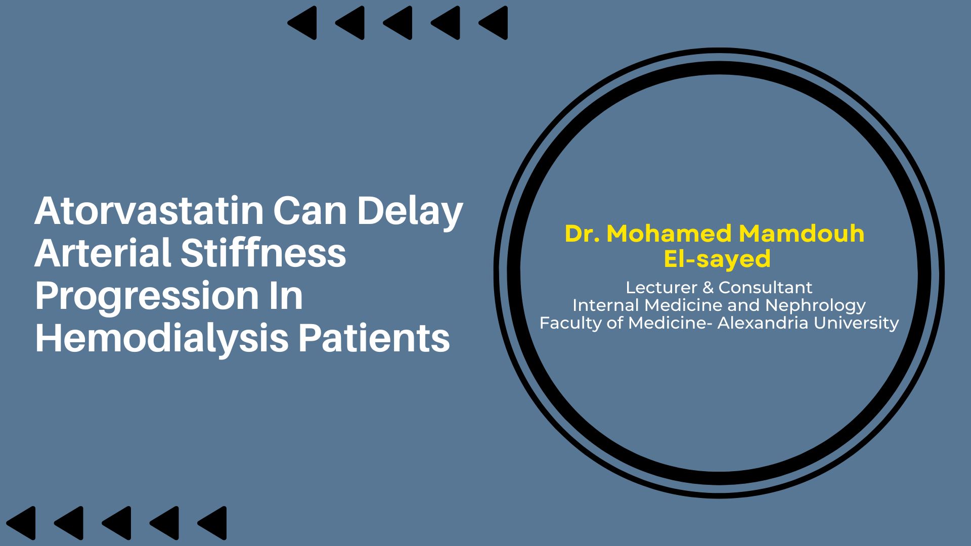Atorvastatin Can Delay Arterial Stiﬀness Progression In Hemodialysis Patients