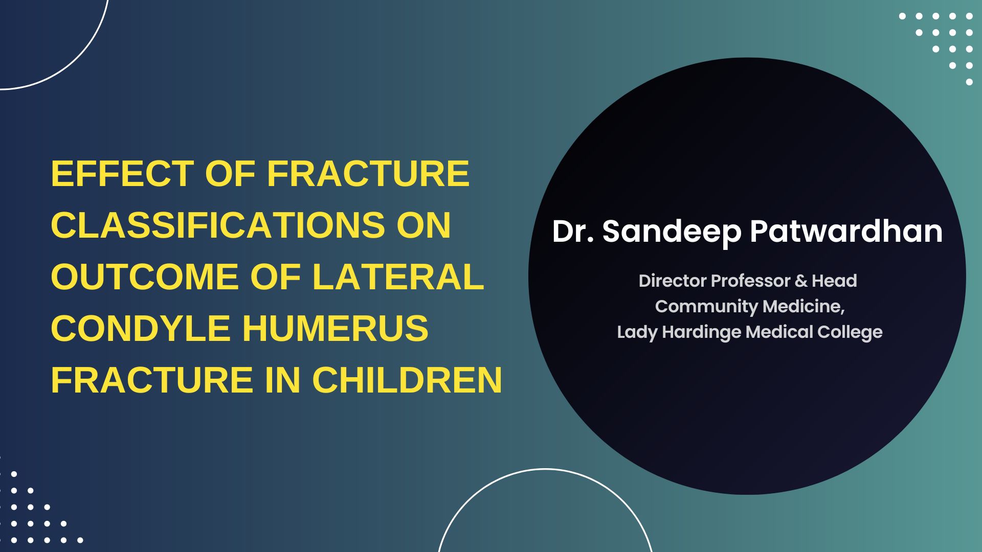Effect of Fracture Classifications on Outcome of Lateral Condyle Humerus Fracture in Children