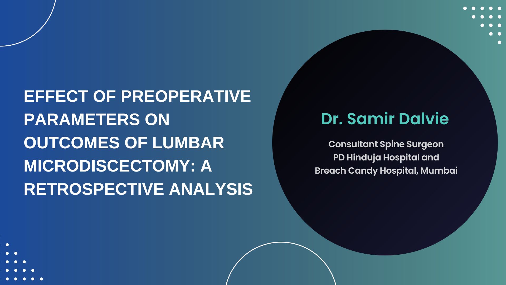 Effect of Preoperative Parameters on Outcomes of Lumbar Microdiscectomy: A Retrospective Analysis