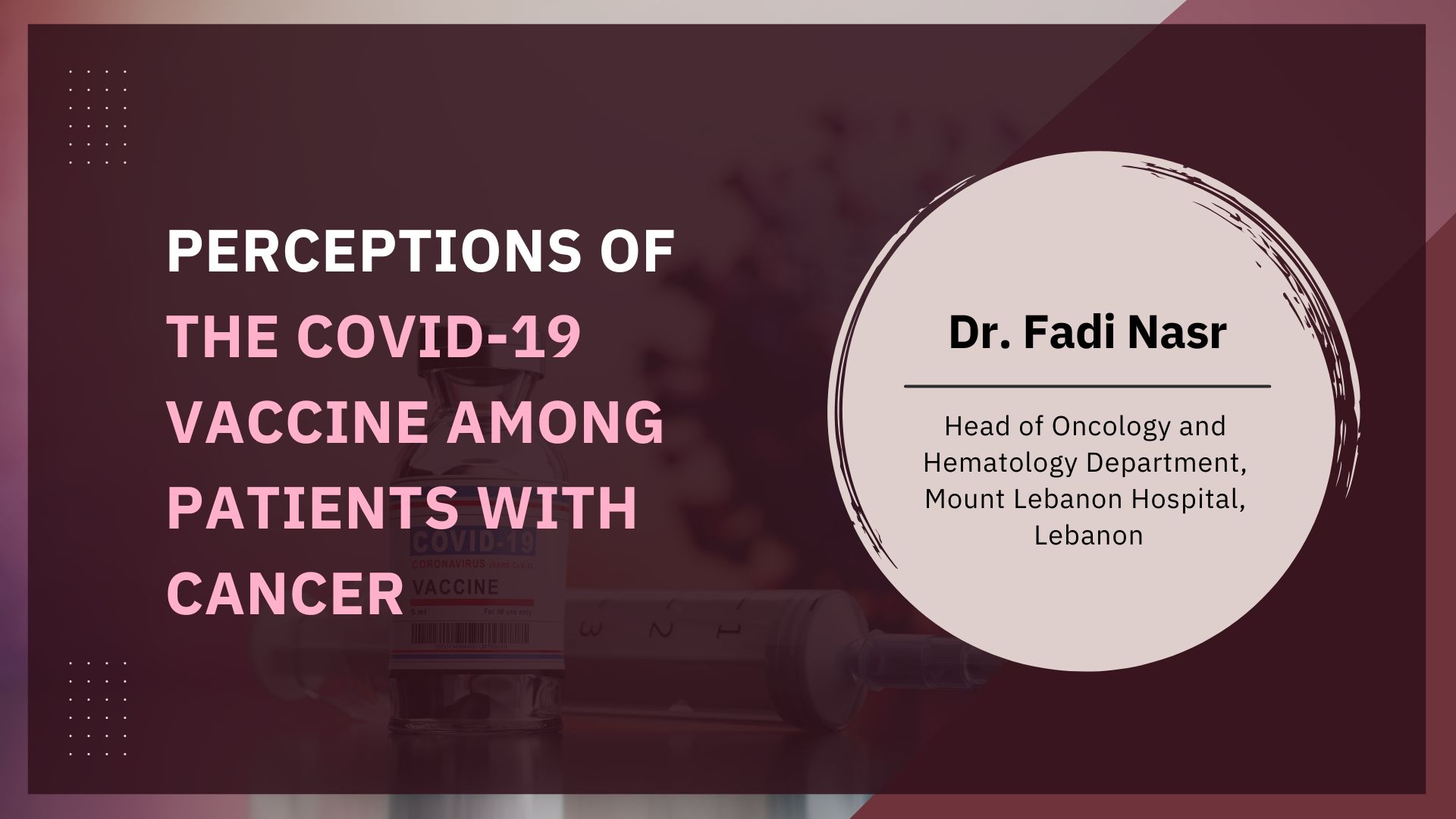 Perceptions of the COVID-19 Vaccine among Patients with Cancer