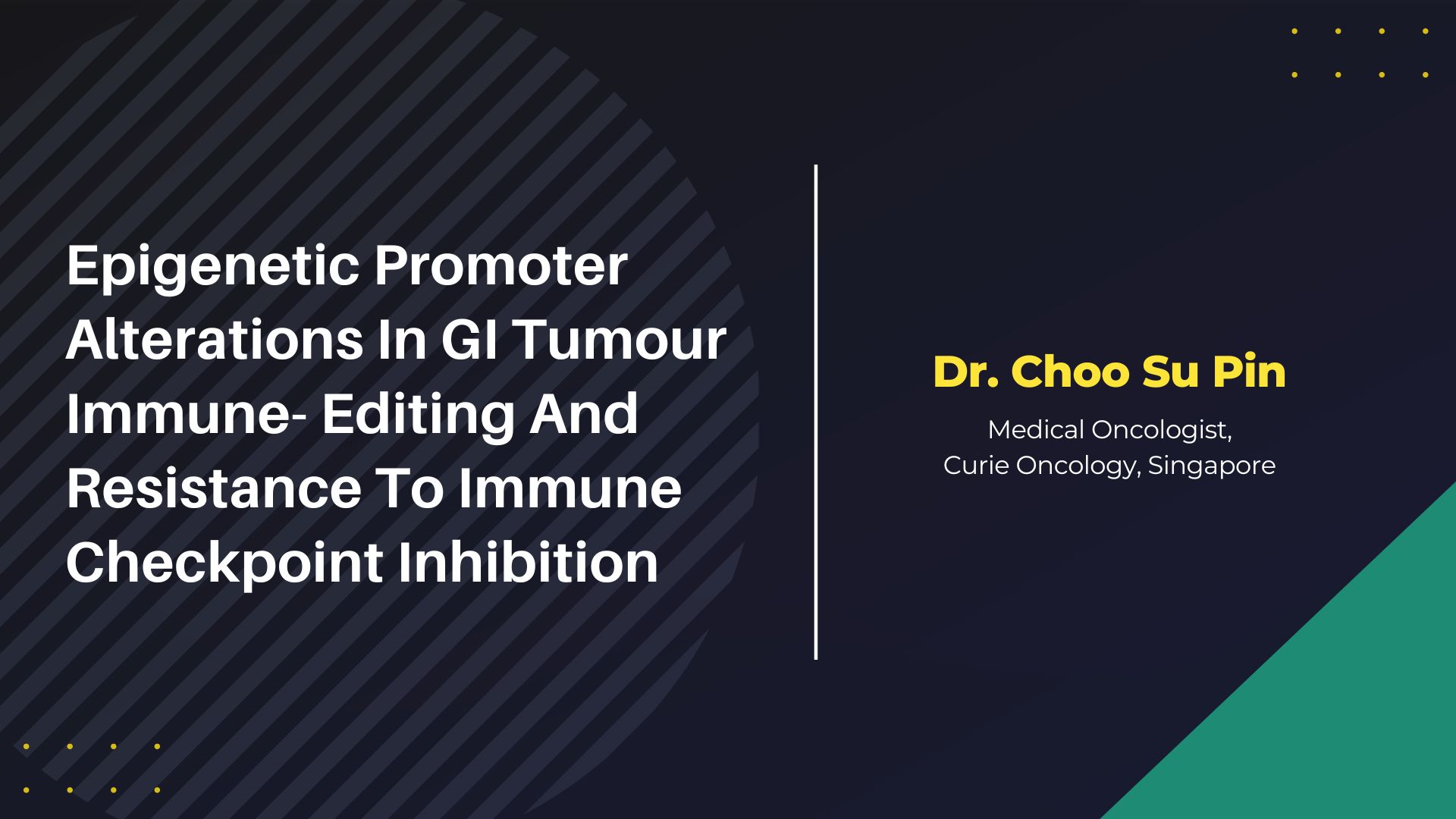 Epigenetic Promoter Alterations in GI Tumour Immune- Editing and Resistance to Immune Checkpoint Inhibition