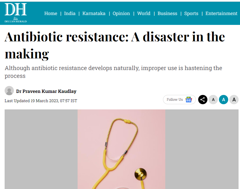 Antibiotic Resistance: A Disaster in the Making