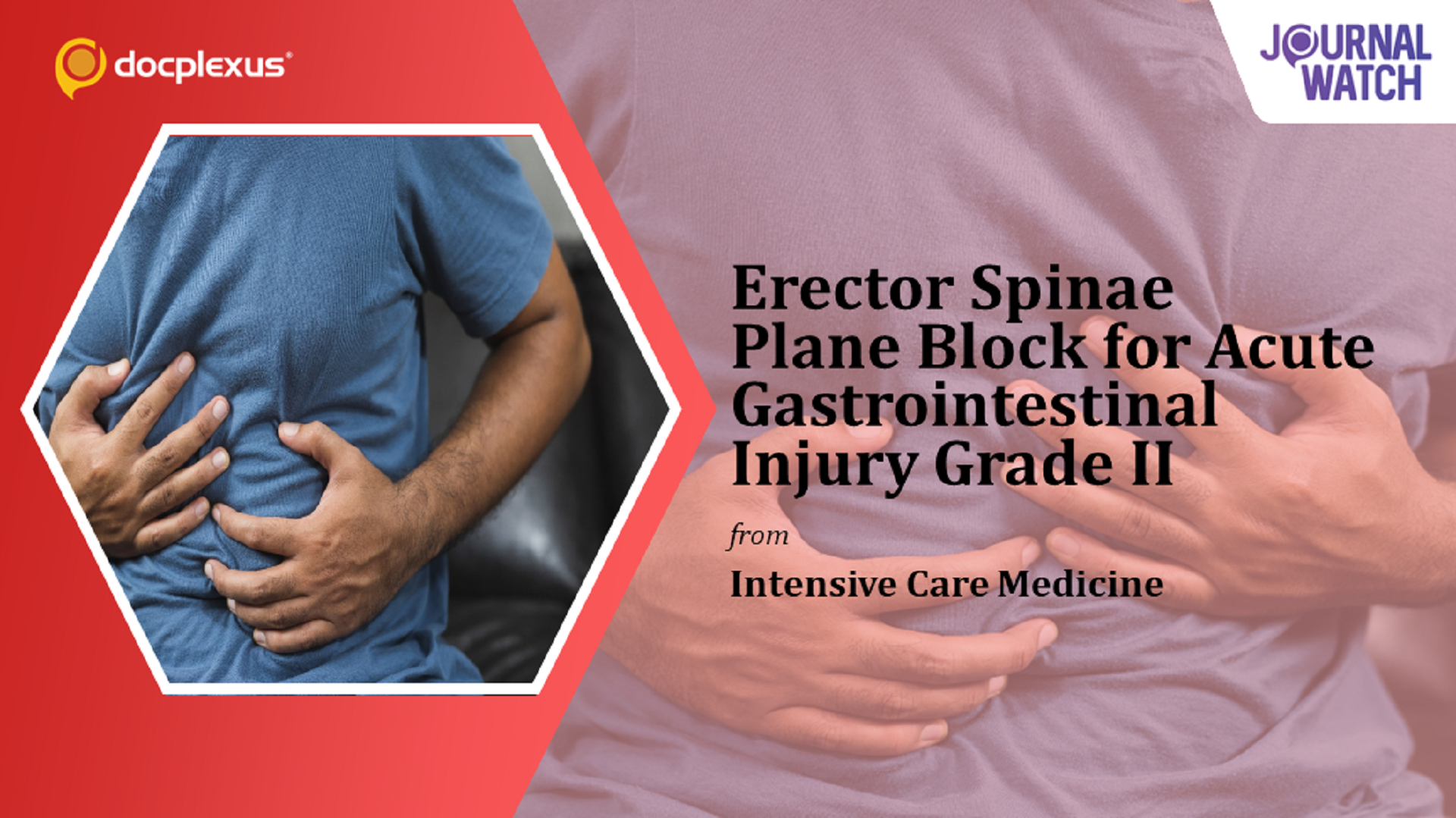 Erector Spinae Plane Block for Acute Gastrointestinal Injury Grade II