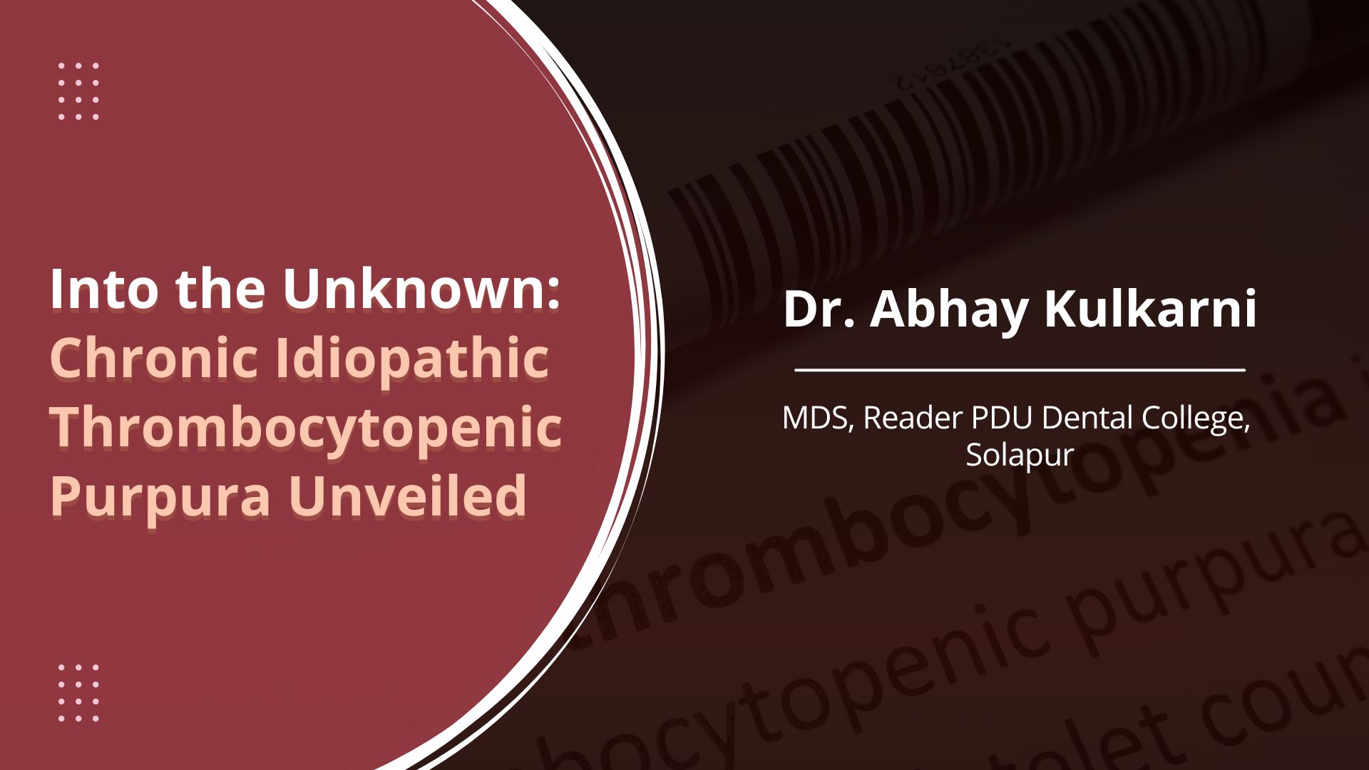 Into the Unknown: Chronic Idiopathic Thrombocytopenic Purpura Unveiled