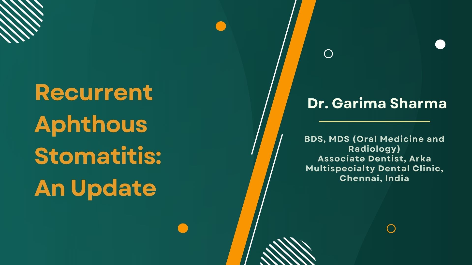 Recurrent Aphthous Stomatitis: An Update