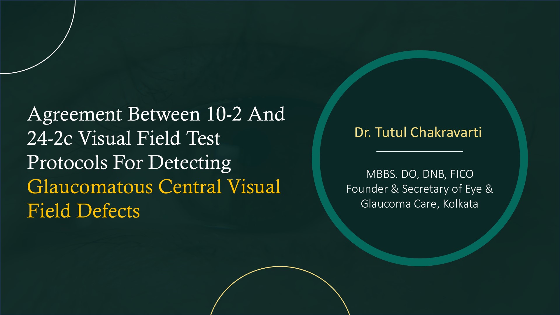 Agreement Between 10-2 And 24-2c Visual Field Test Protocols For Detecting Glaucomatous Central Visual Field Defects