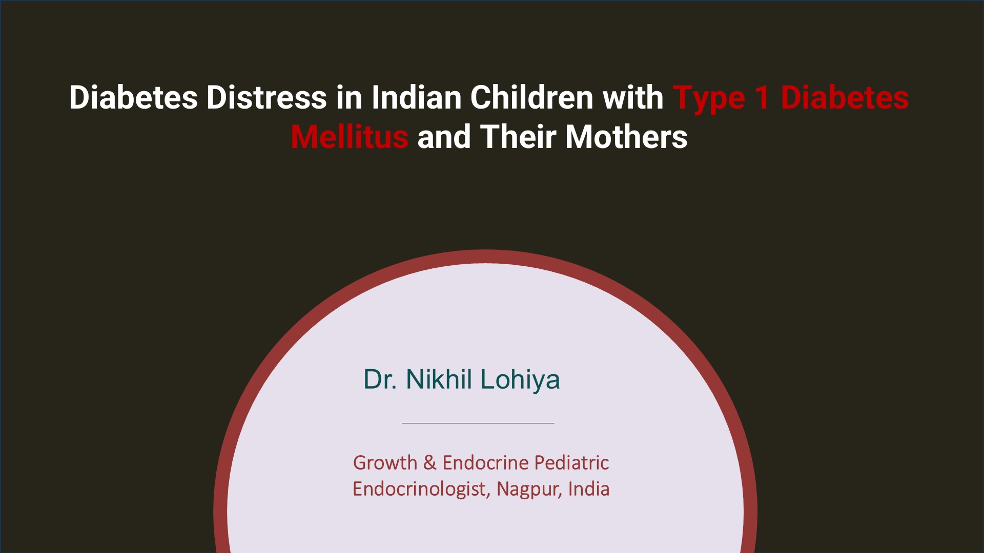 Diabetes Distress In Indian Children With Type 1 Diabetes Mellitus And Their Mothers