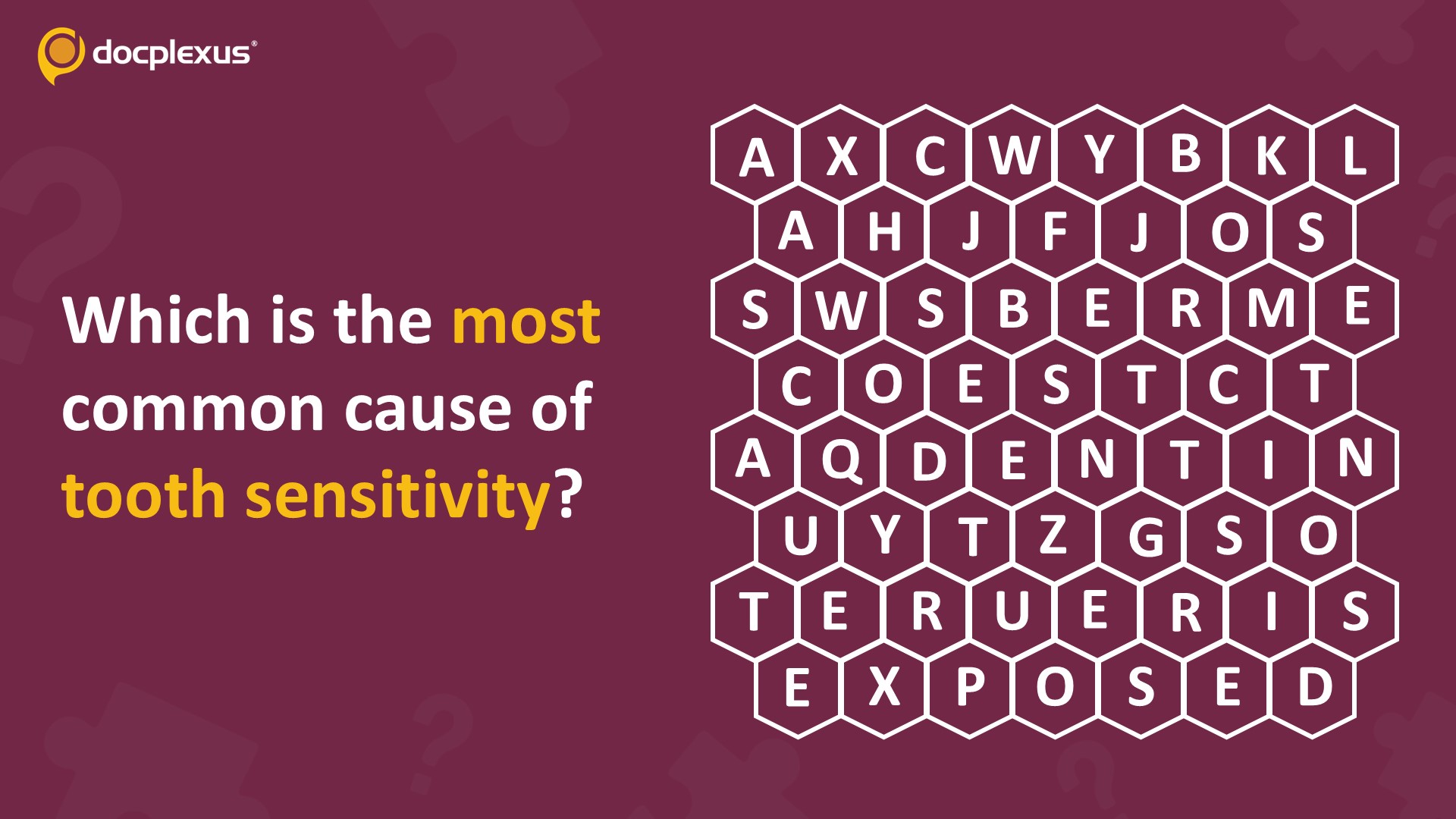 Identify the most common cause of tooth sensitivity