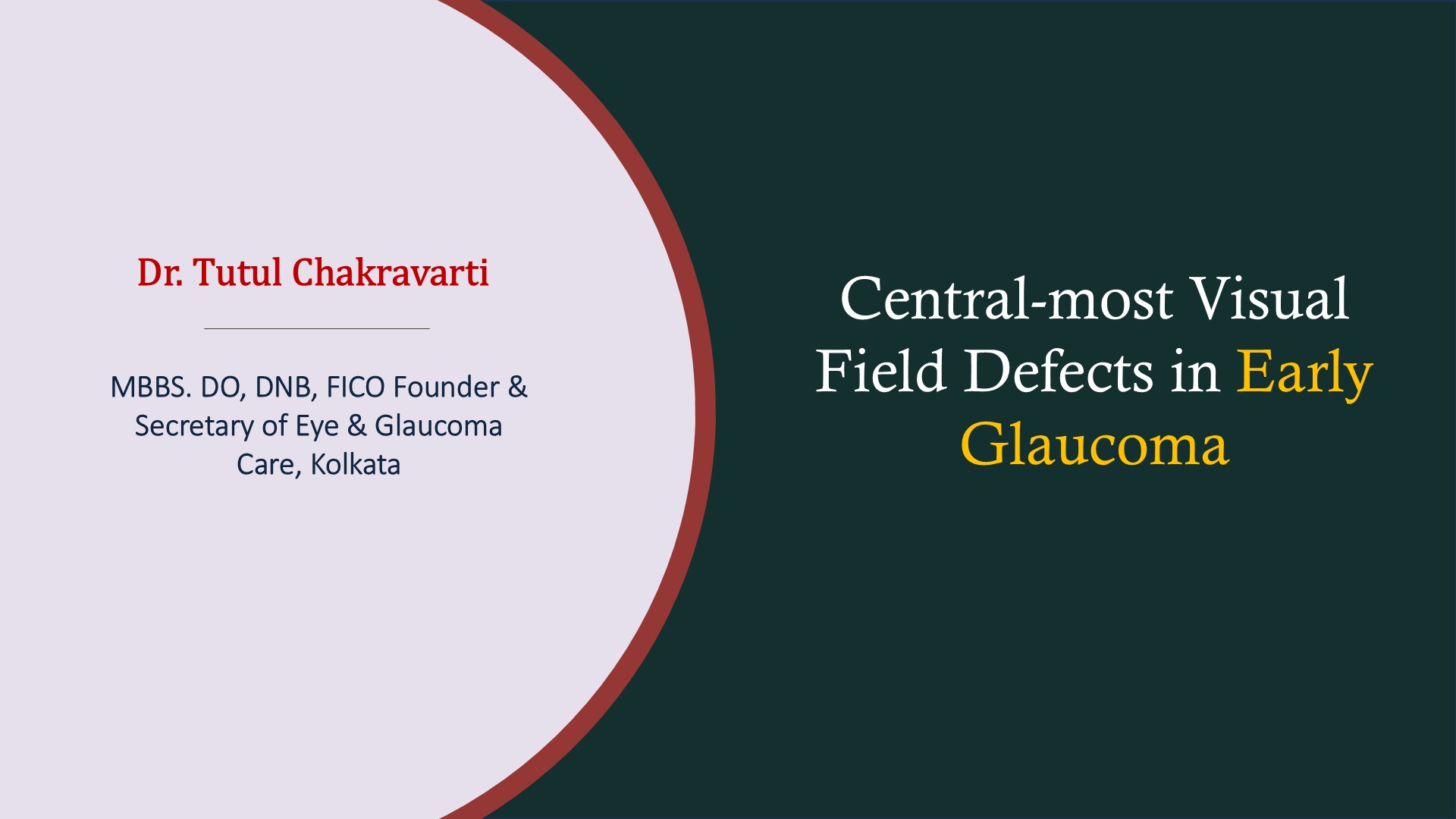 Central-most Visual Field Defects In Early Glaucoma