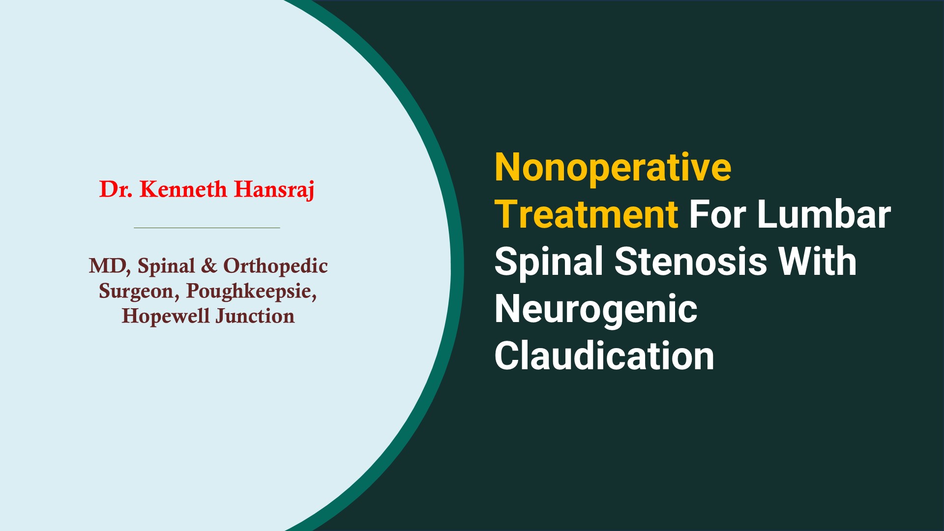 Nonoperative Treatment For Lumbar Spinal Stenosis With Neurogenic Claudication