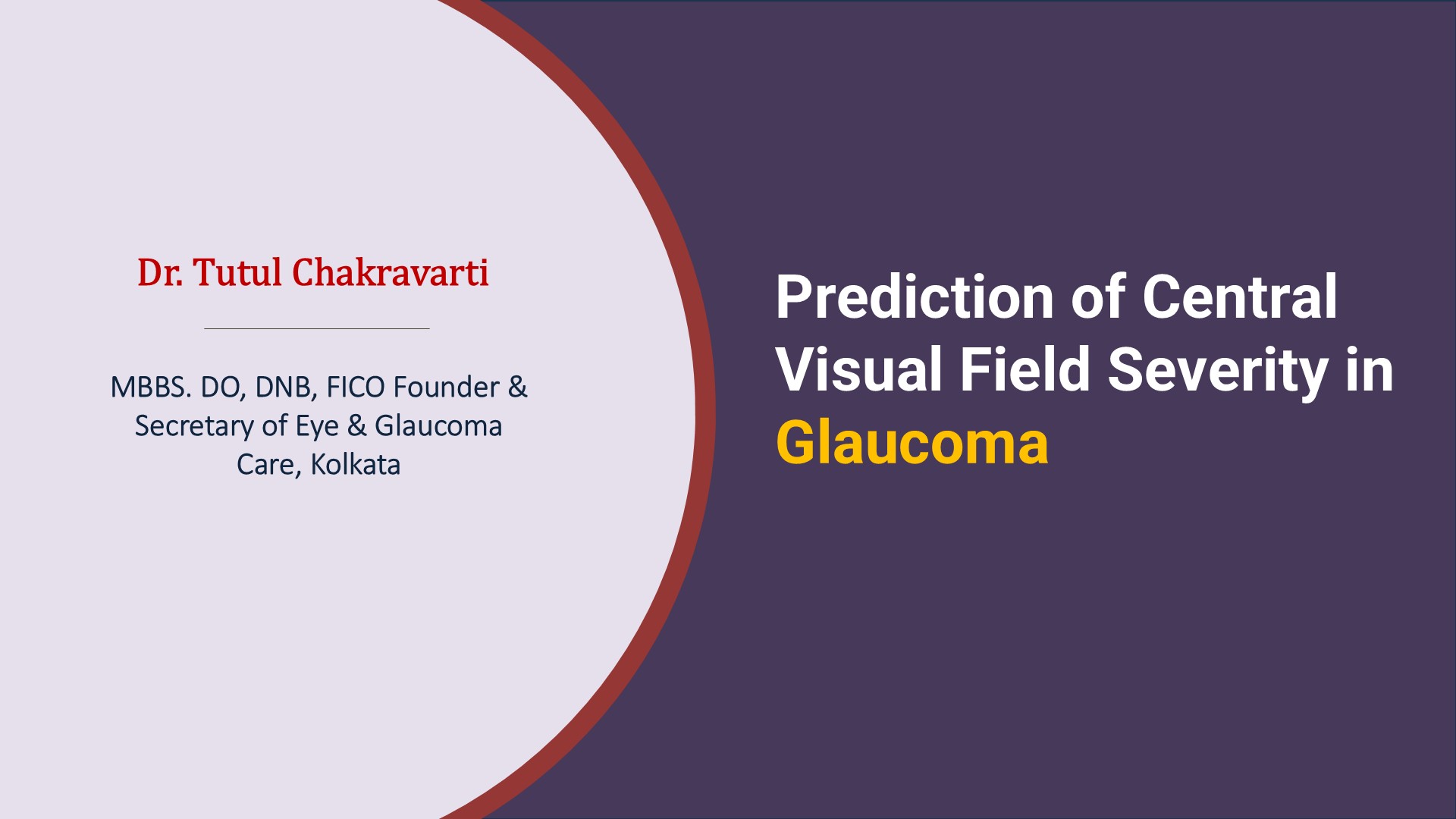 Prediction of Central Visual Field Severity in Glaucoma