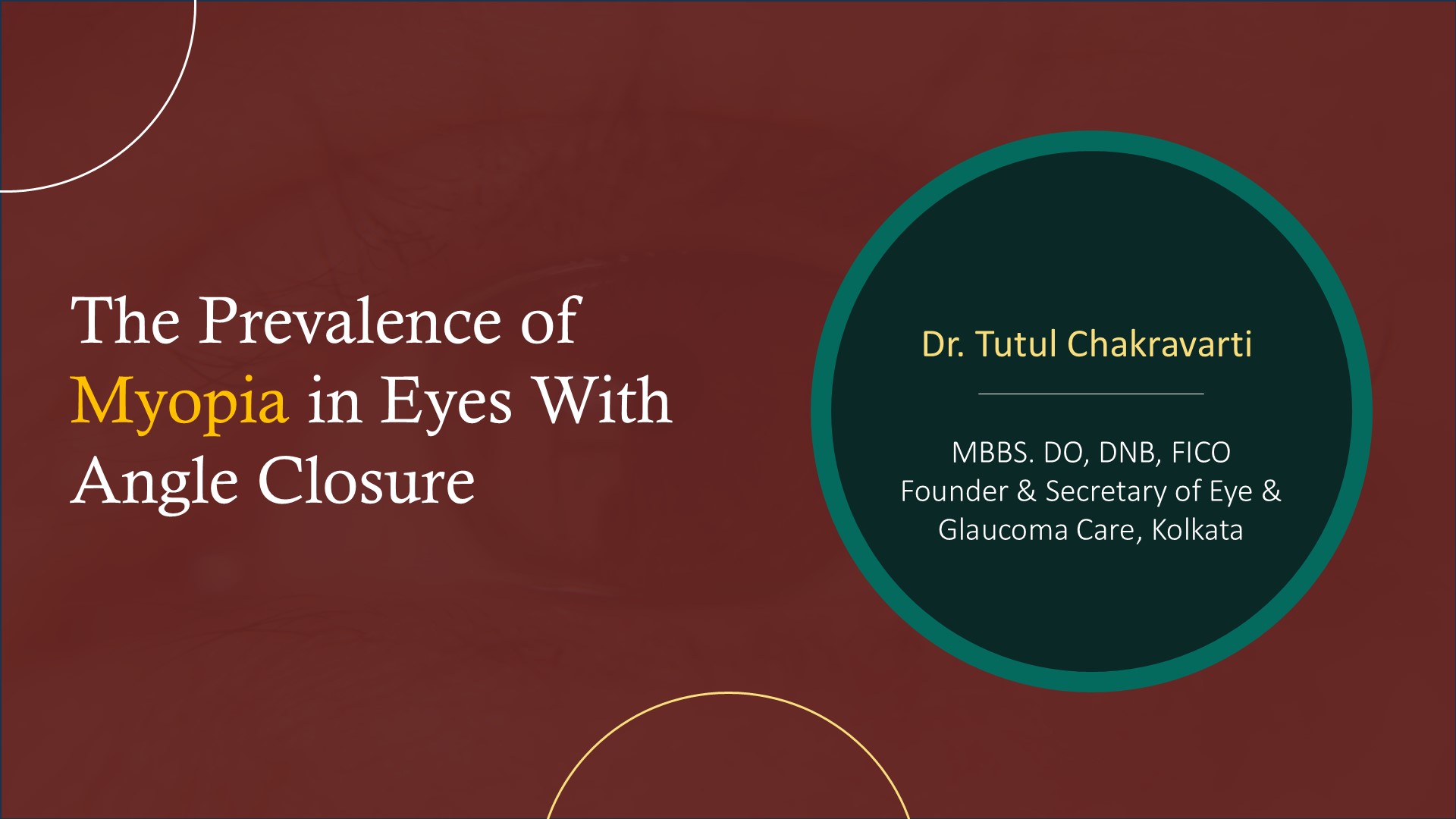 The Prevalence Of Myopia In Eyes With Angle Closure
