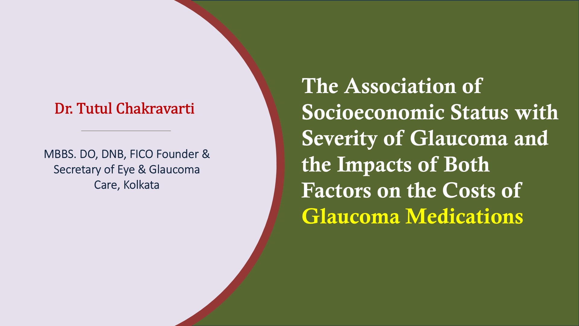 The Association of Socioeconomic Status with Severity of Glaucoma and the Impacts of Both Factors on the Costs of Glaucoma Medications