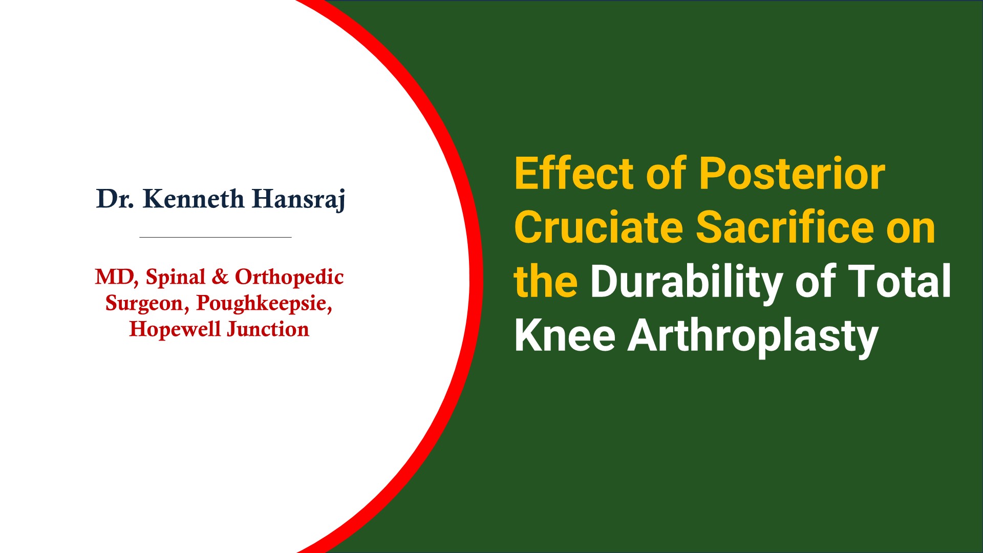 Effect Of Posterior Cruciate Sacrifice On The Durability Of Total Knee Arthroplasty