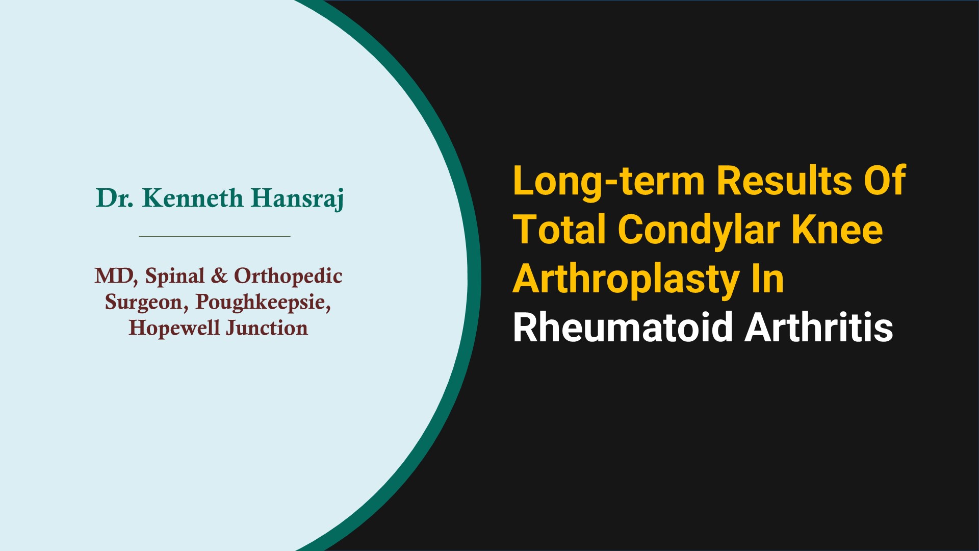 Long-term Results Of Total Condylar Knee Arthroplasty In Rheumatoid Arthritis