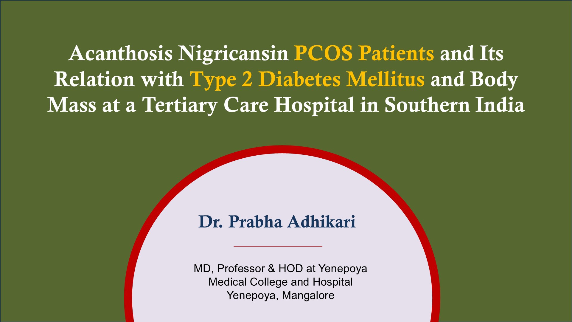 Acanthosis Nigricansin PCOS Patients and Its Relation with Type 2 Diabetes Mellitus and Body Mass at a Tertiary Care Hospital in Southern India
