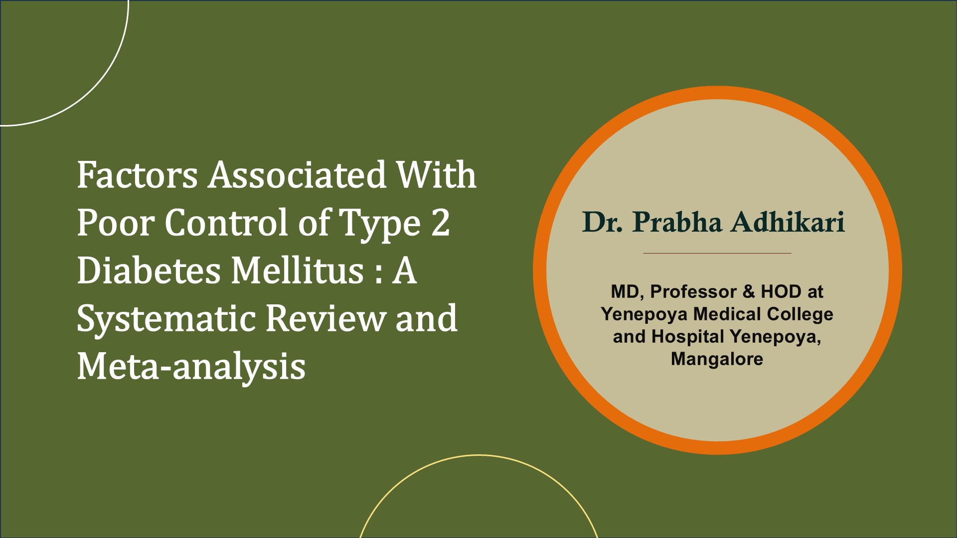 Factors Associated With Poor Control Of Type 2 Diabetes Mellitus : A Systematic Review And Meta-analysis