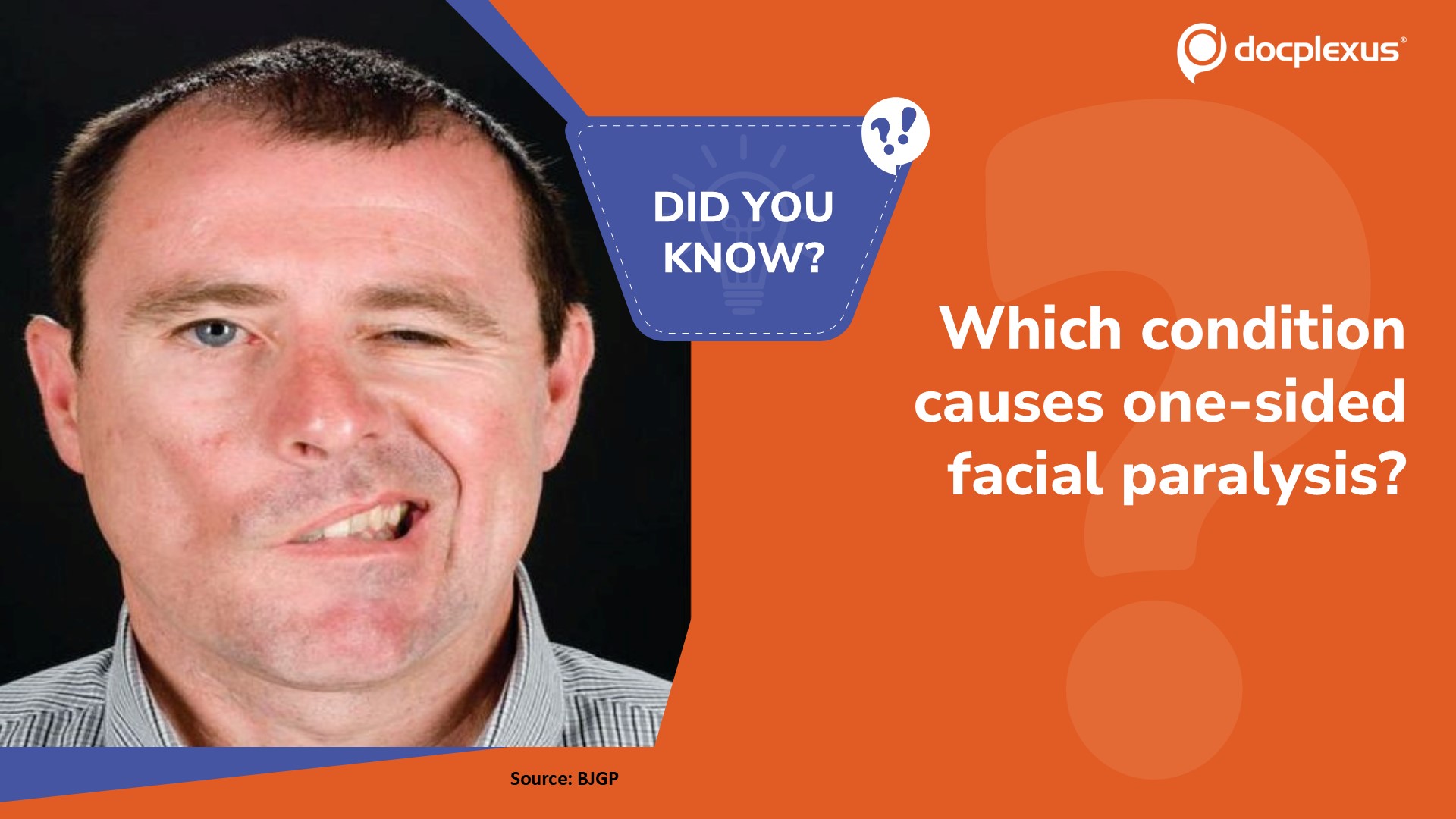 Identify the Condition Causing Sudden One-sided Facial Paralysis