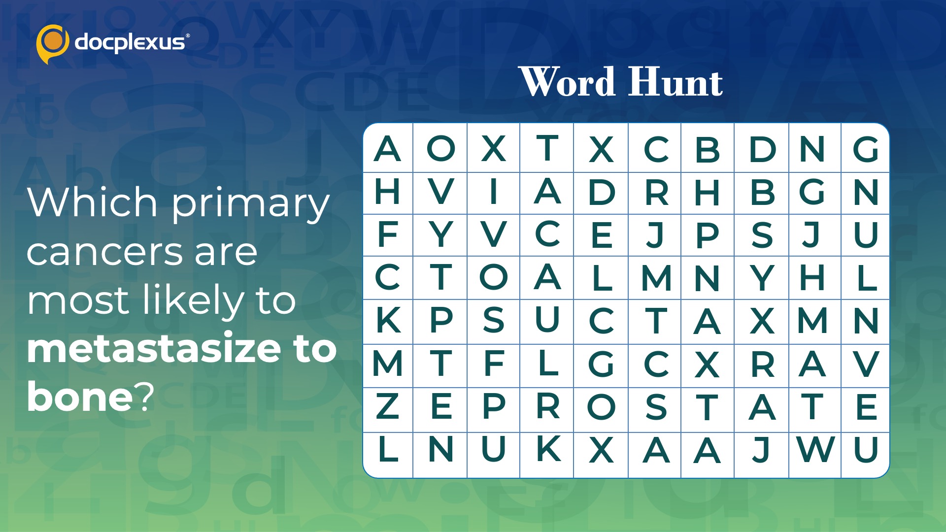 Identify the Cancers That Most Commonly Metastasize to Bone