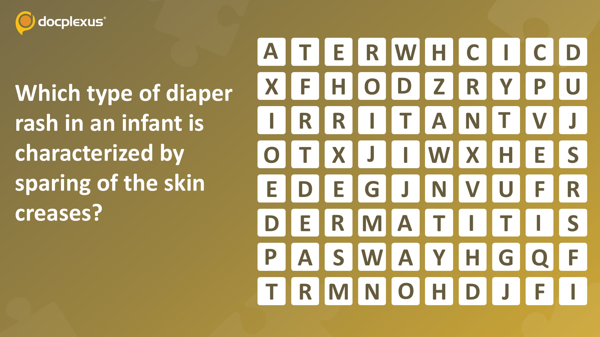 Identify the Type of Diaper Rash Characterized by Sparing of Skin Creases