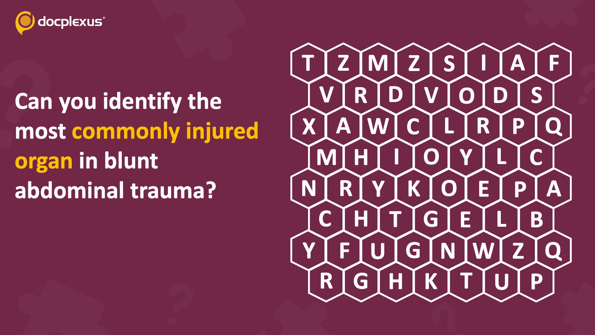 Identify the Most Commonly Injured Organ in Blunt Abdominal Trauma