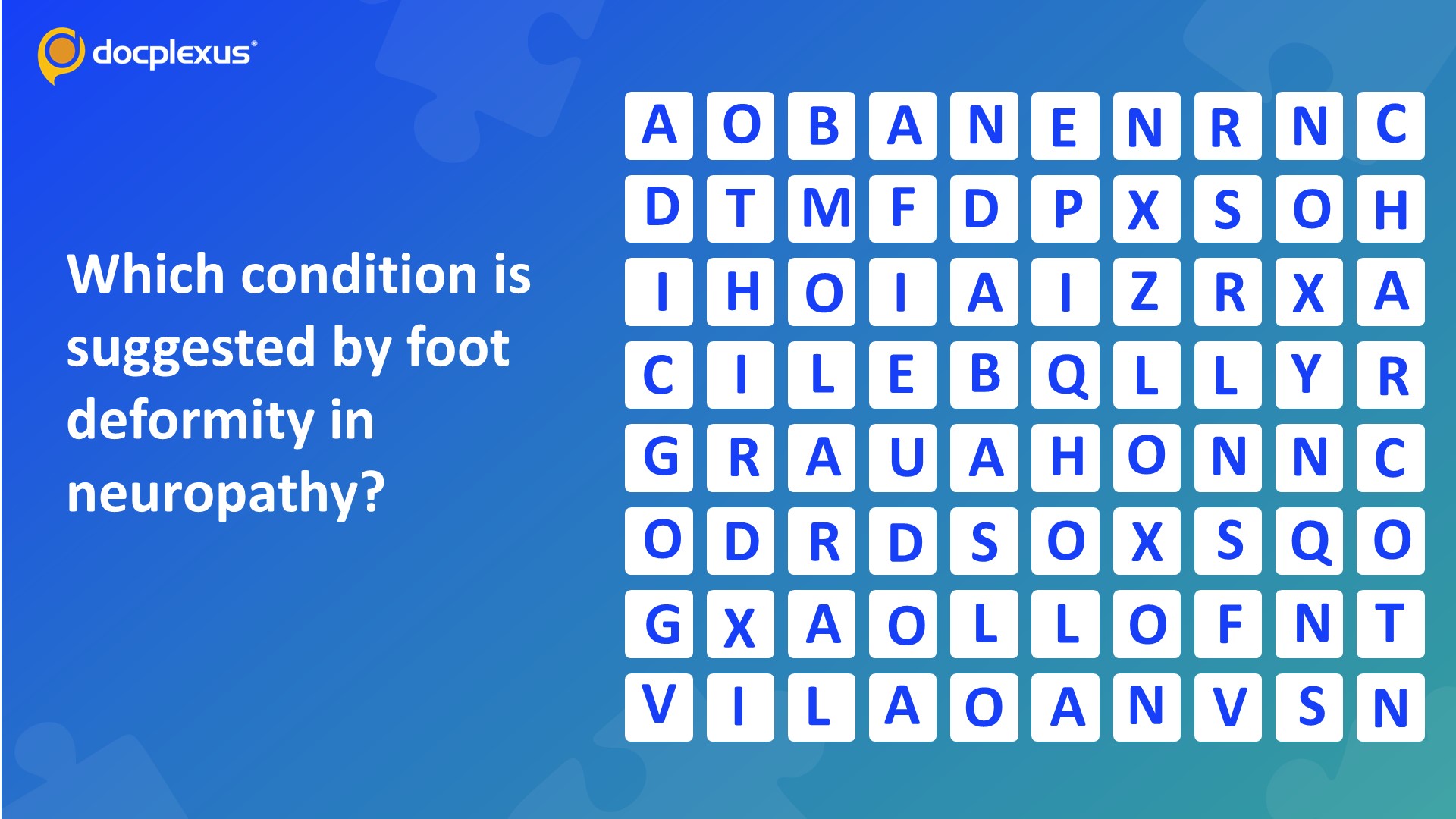 Identify the Condition Suggested by Foot Deformity in Neuropathy