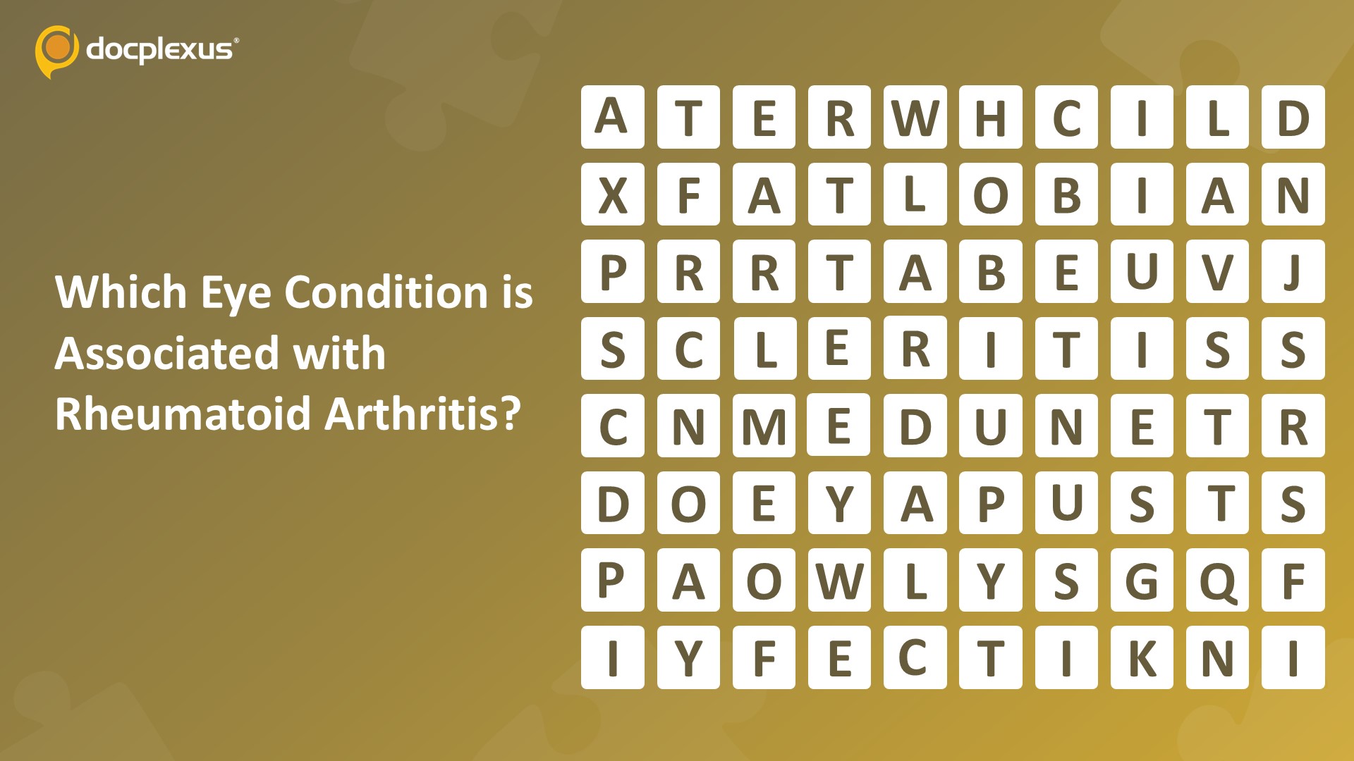Identify the Eye Condition Associated with Rheumatoid Arthritis